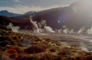 Fumarole ai gaiser  del Tatio, Cile, 1°